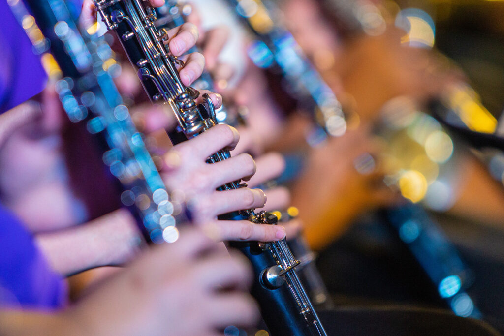 Woodwind pupils practising.